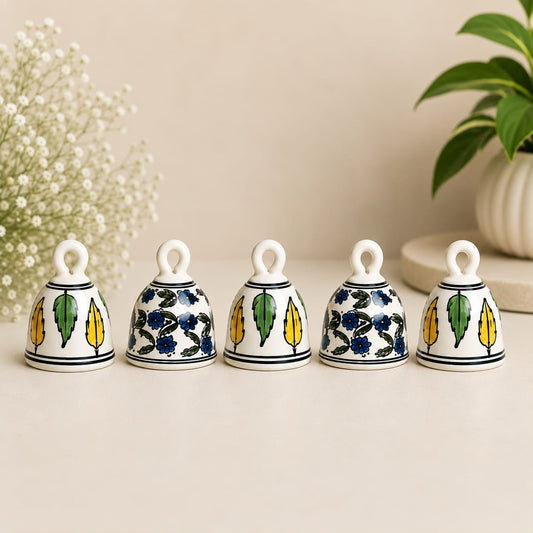 Ceramic Hanging Bells (Set of 5)