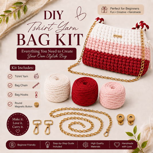 Tshirt yarn bag Kit - DIY Craft Kit