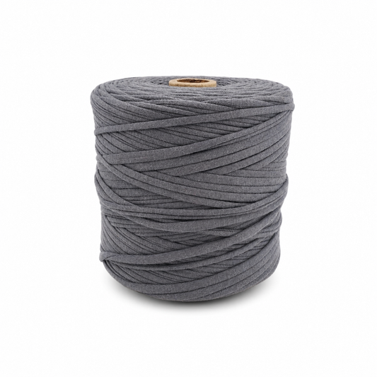 Soft Tshirt Yarn | 500grams | Dark Grey Colour No. 11 | Perfect for Macrame, Crochet & DIY Project