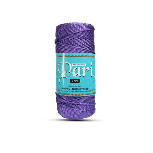 3mm Twisted 3ply Metallic / Zari Cords | Violet | Approx 200 - 250 Metres | 1kg Spool