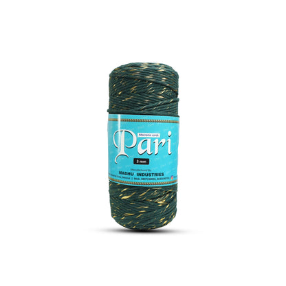 3mm Single | Emerald Gleam | Approx 200 - 250 Metres | 1kg Spool | Cotton Infused Zari