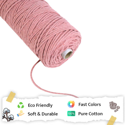 4mm Braided | Peach | 140 Meters | 1Kg Spool | Cotton | No 17