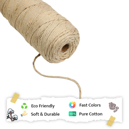 3mm Single | Golden Beige Luxe | Approx 200 - 250 Metres | 1kg Spool | Cotton Infused Zari