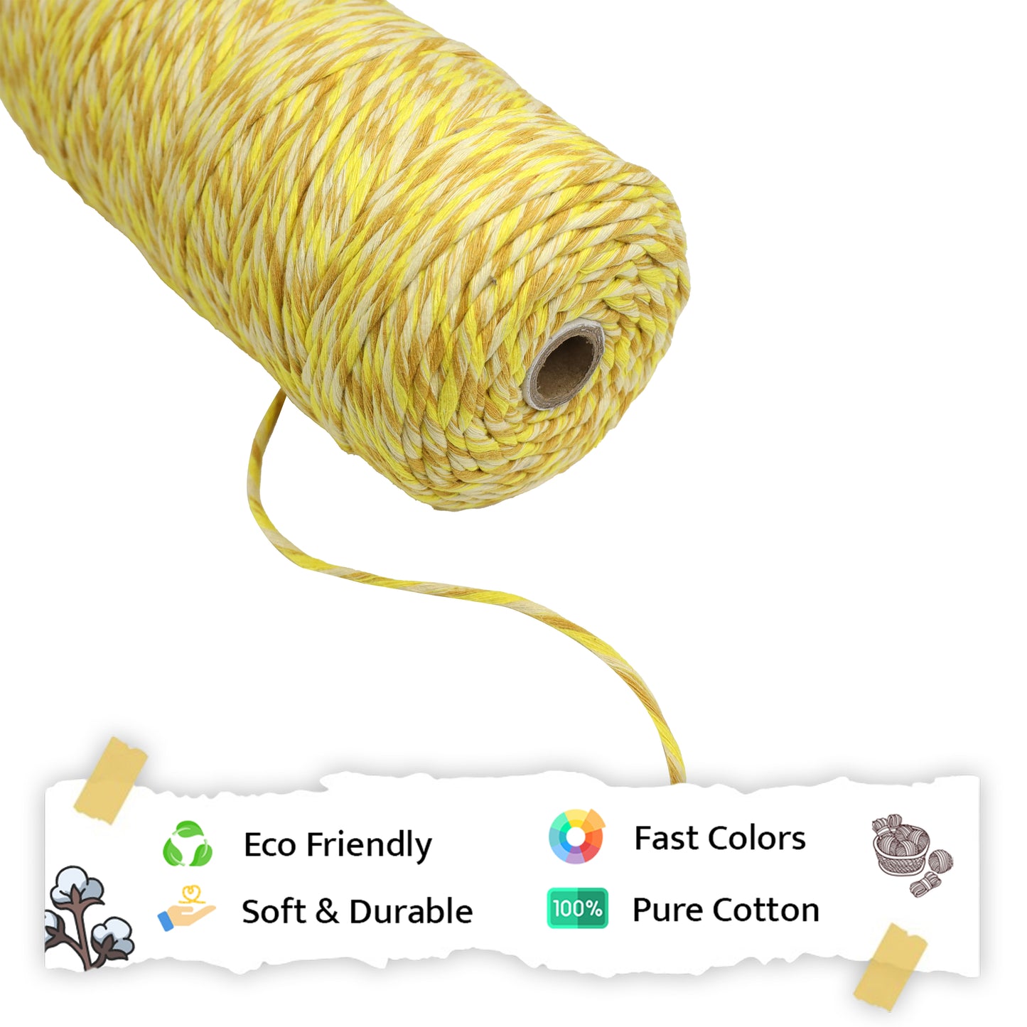 3mm Single Strand Multicolor | Sunny Bloom | Approx 200 - 250 Metres | 1kg Spool