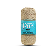 3mm Single | Golden Beige Luxe | Approx 200 - 250 Metres | 1kg Spool | Cotton Infused Zari