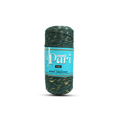 3mm Single | Emerald Gleam | Approx 200 - 250 Metres | 1kg Spool | Cotton Infused Zari