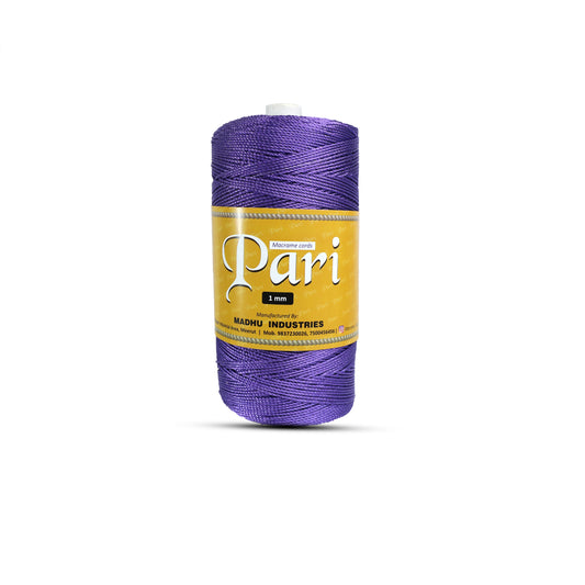 1mm Twisted 3ply Zari Cords | Violet | Approx 750 - 800 Metres | 1kg Spool