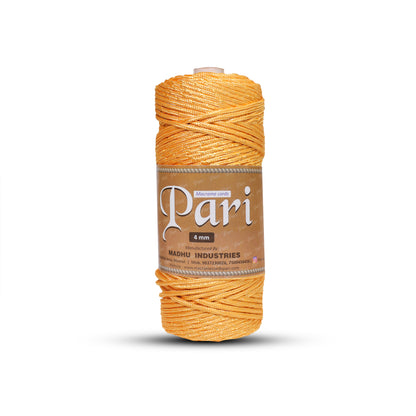 4mm Braided Polyester Outside Cotton Inside | Golden Mustard | 150 Metres | 1kg Spool