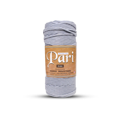 4mm Braided Polyester Outside Cotton Inside | Steel Grey | 150 Metres | 1kg Spool