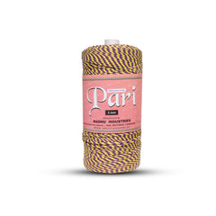 2mm Twisted Multicolor | Mustard+ Violet | Approx 350-400 Metres | 1kg Spool