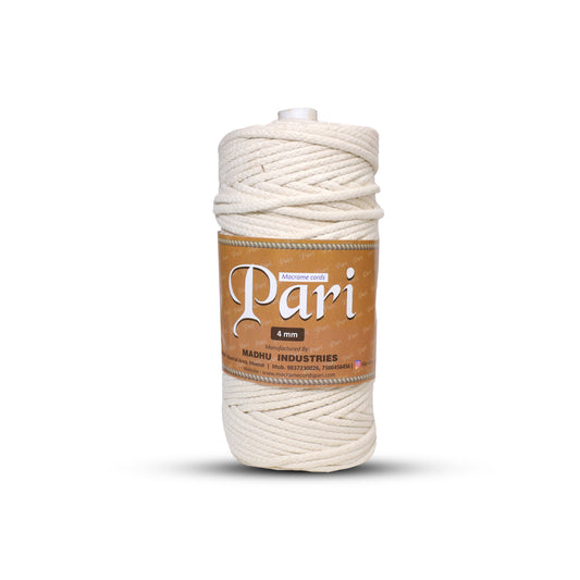 4mm Knitted | Off White | 140 Meters | 1Kg Spool | Cotton