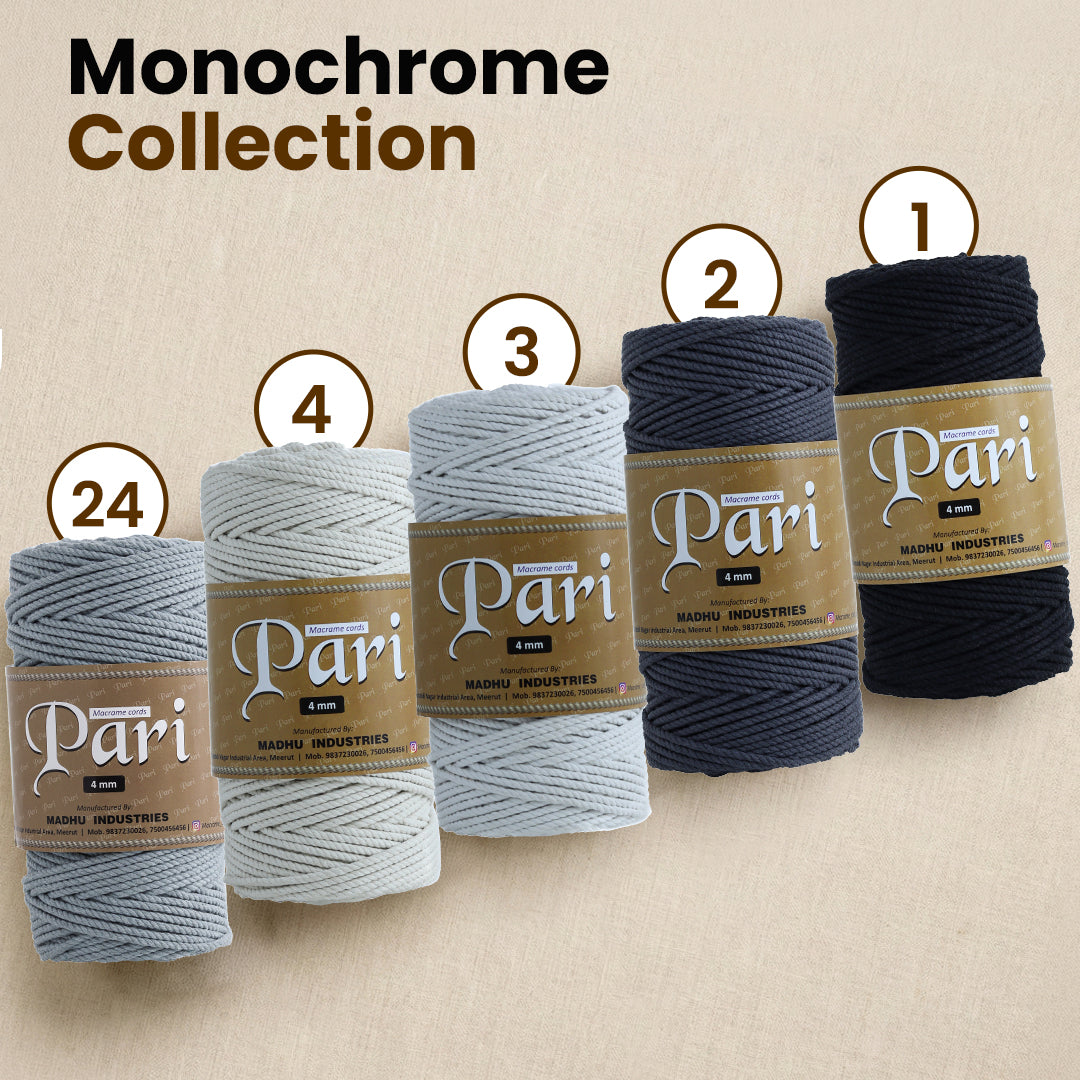 4mm Twisted (3Ply) | Dark Grey | 150 Metres | 1kg Spool | Cotton | No 02