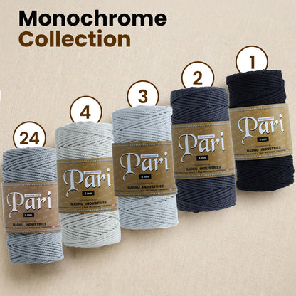 4mm Twisted (3Ply) | Dark Grey | 150 Metres | 1kg Spool | Cotton | No 02