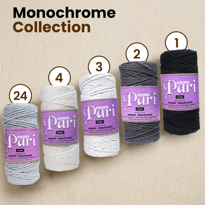 5mm Single Strand | Black | Approx 100 Metres | 1kg Spool | Cotton | No 01