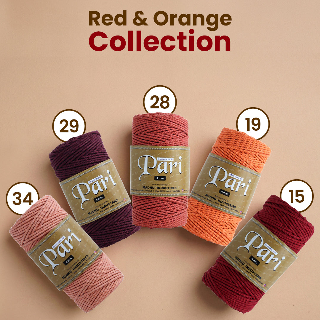 4mm Twisted (3Ply) | Red | 150 Metres | 1kg Spool | Cotton | No 15