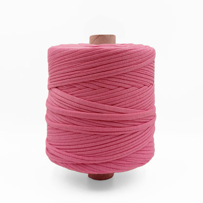 Soft TShirt Yarn Roll | 500grams | No. 12 Reddish  Pink Color | Perfect for Macramé, Crochet & DIY Projects
