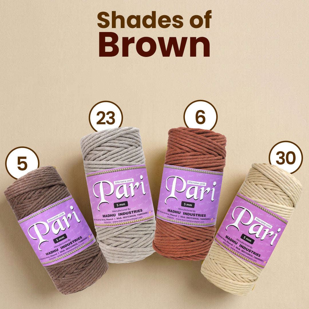 5mm Single Strand | Beige | Approx 100 Metres | 1kg Spool | Cotton | No 30