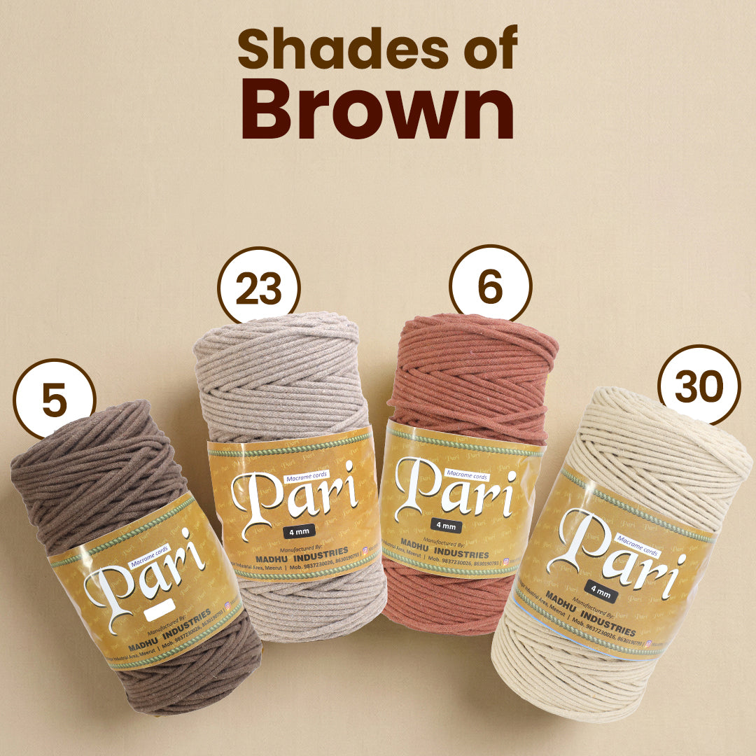 4mm Braided | Beige | 140 Meters | 1Kg Spool | Cotton | No 30