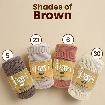 4mm Braided | Beige | 140 Meters | 1Kg Spool | Cotton | No 30