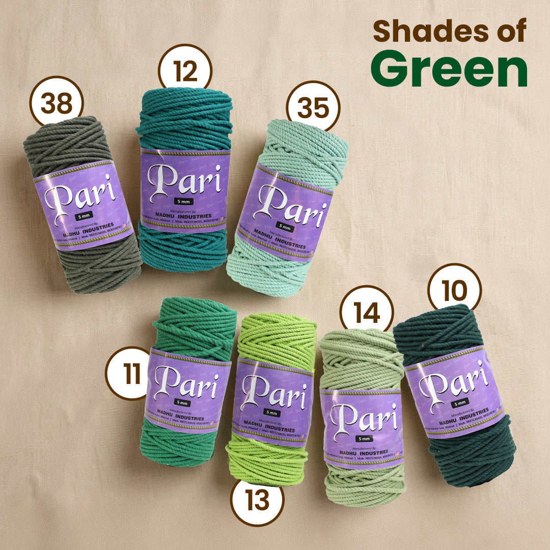 5mm Twisted (3Ply) | Sea Green | Approx 100 Metres | 1kg Spool | Cotton | No 12