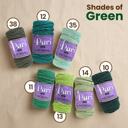 5mm Twisted (3Ply) | Sea Green | Approx 100 Metres | 1kg Spool | Cotton | No 12