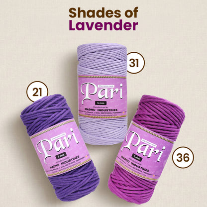 5mm Single Strand | Violet | Approx 100 Metres | 1kg Spool | Cotton | No 21