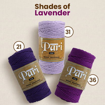 4mm Twisted (3Ply) | Lavender | 150 Metres | 1kg Spool | Cotton | No 31