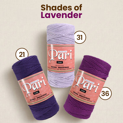 2mm Twisted (3Ply) | Lavender | 350 - 400 Metres | 1kg Spool | Cotton | No 31