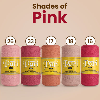 1mm Single Strand | Peach | 750 Metres | 1kg Spool | Cotton | No 17