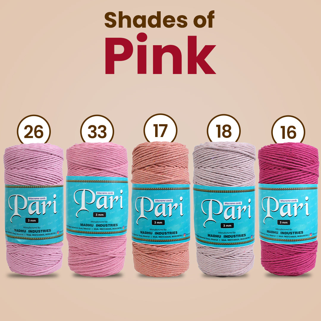 4mm Single Strand | Peach | 150 Metres | 1kg Spool | Cotton  |No 17