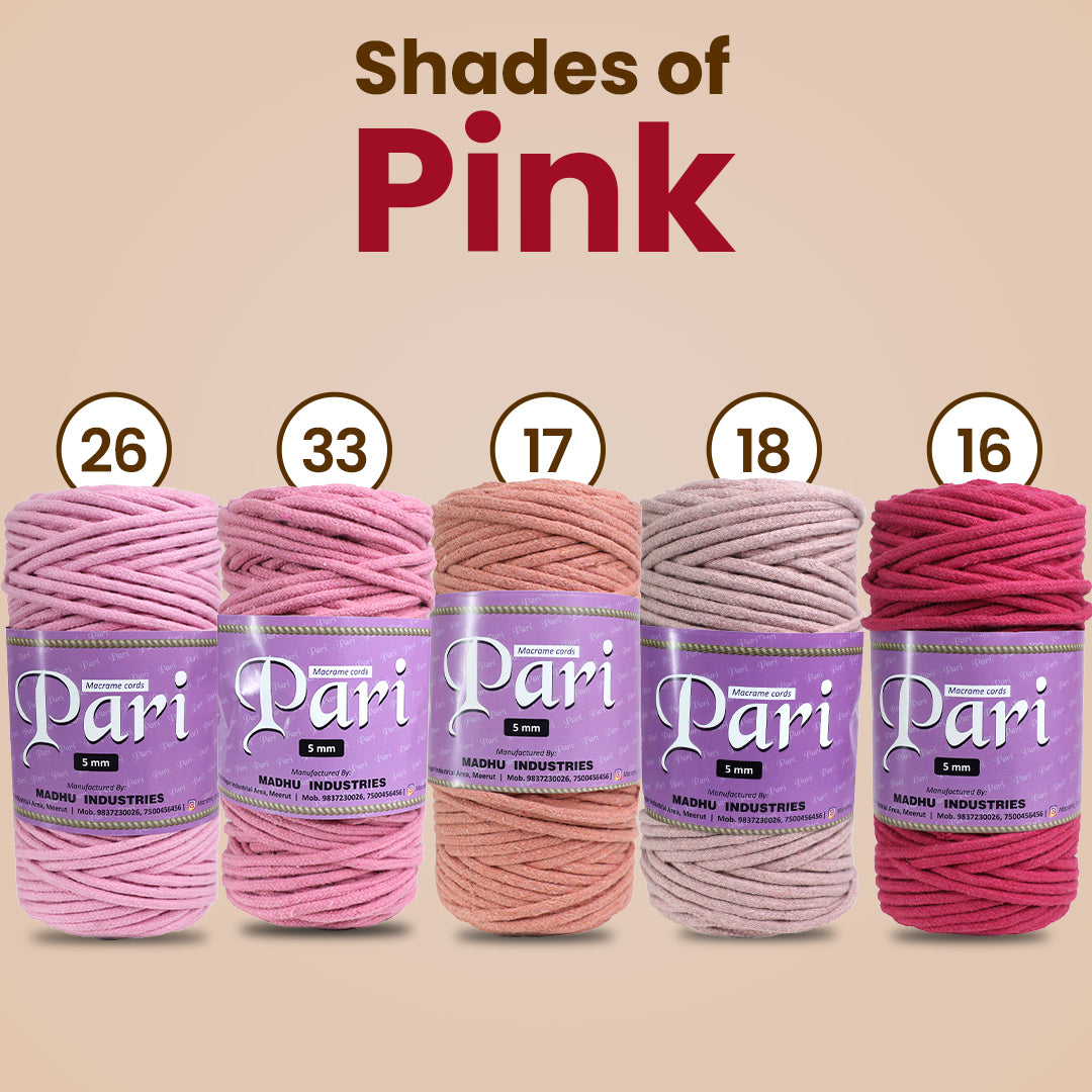 5mm Braided | Peach | Approx 100 Metres | 1kg Spool | Cotton | No 17
