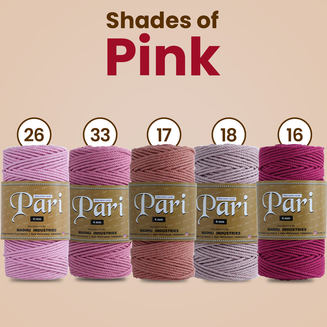 4mm Twisted (3Ply) | Peach | 150 Metres | 1kg Spool | Cotton | No 17