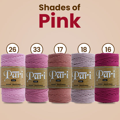 4mm Twisted (3Ply) | Peach | 150 Metres | 1kg Spool | Cotton | No 17
