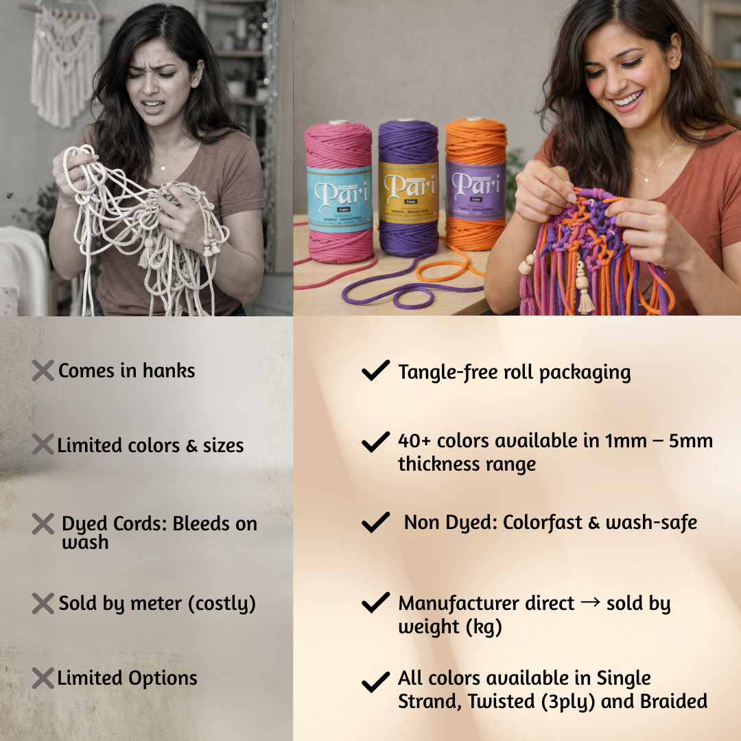 4mm Braided | Peach | 140 Meters | 1Kg Spool | Cotton | No 17