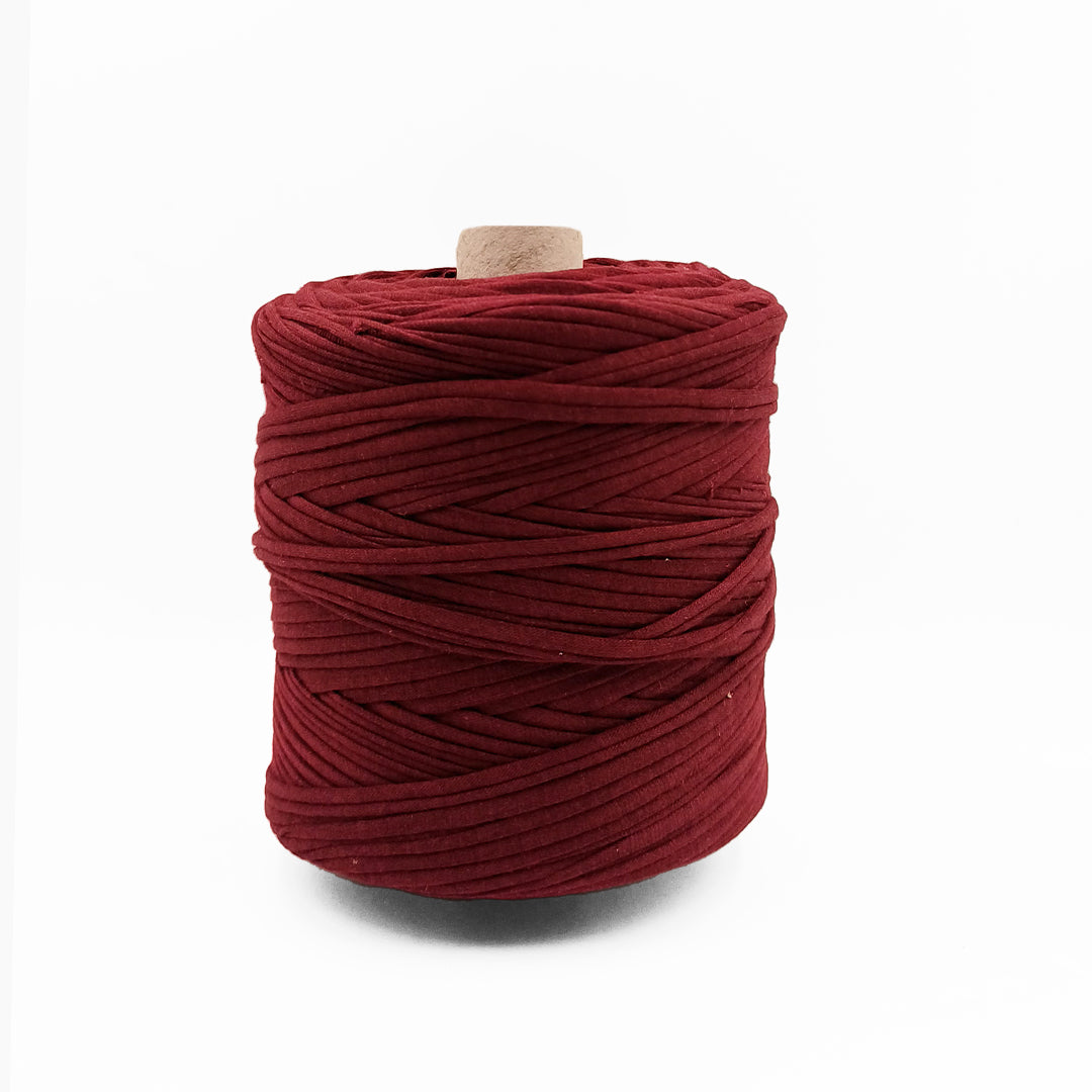 Soft TShirt Yarn Roll | 500grams | Wine/Maroon Color | Perfect for Macramé, Crochet & DIY Projects