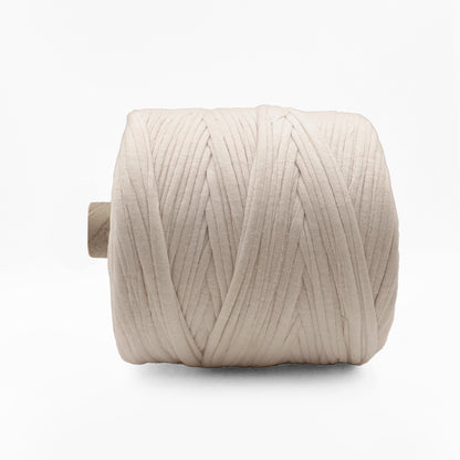 Soft TShirt Yarn Roll | 500grams | Off White Color | Perfect for Macramé, Crochet & DIY Projects