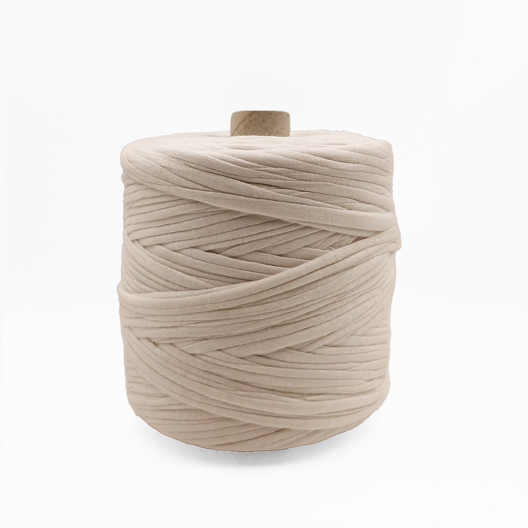 Soft TShirt Yarn Roll | 500grams | Off White Color | Perfect for Macramé, Crochet & DIY Projects