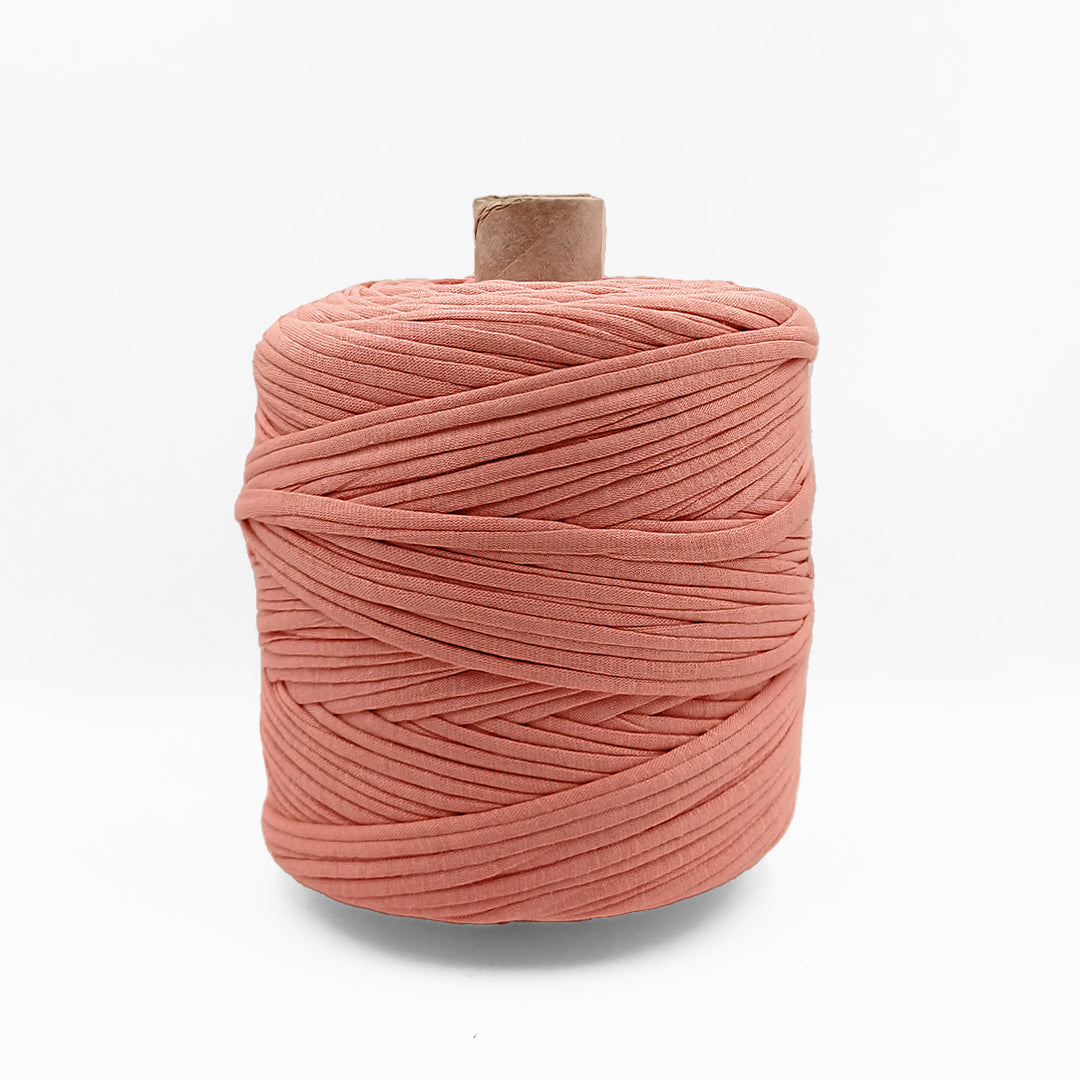 Soft TShirt Yarn Roll | 500grams | Pastel Orange Color | Perfect for Macramé, Crochet & DIY Projects