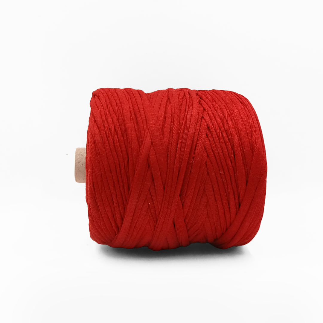 Soft TShirt Yarn Roll | 500grams | Red Color | Perfect for Macramé, Crochet & DIY Projects