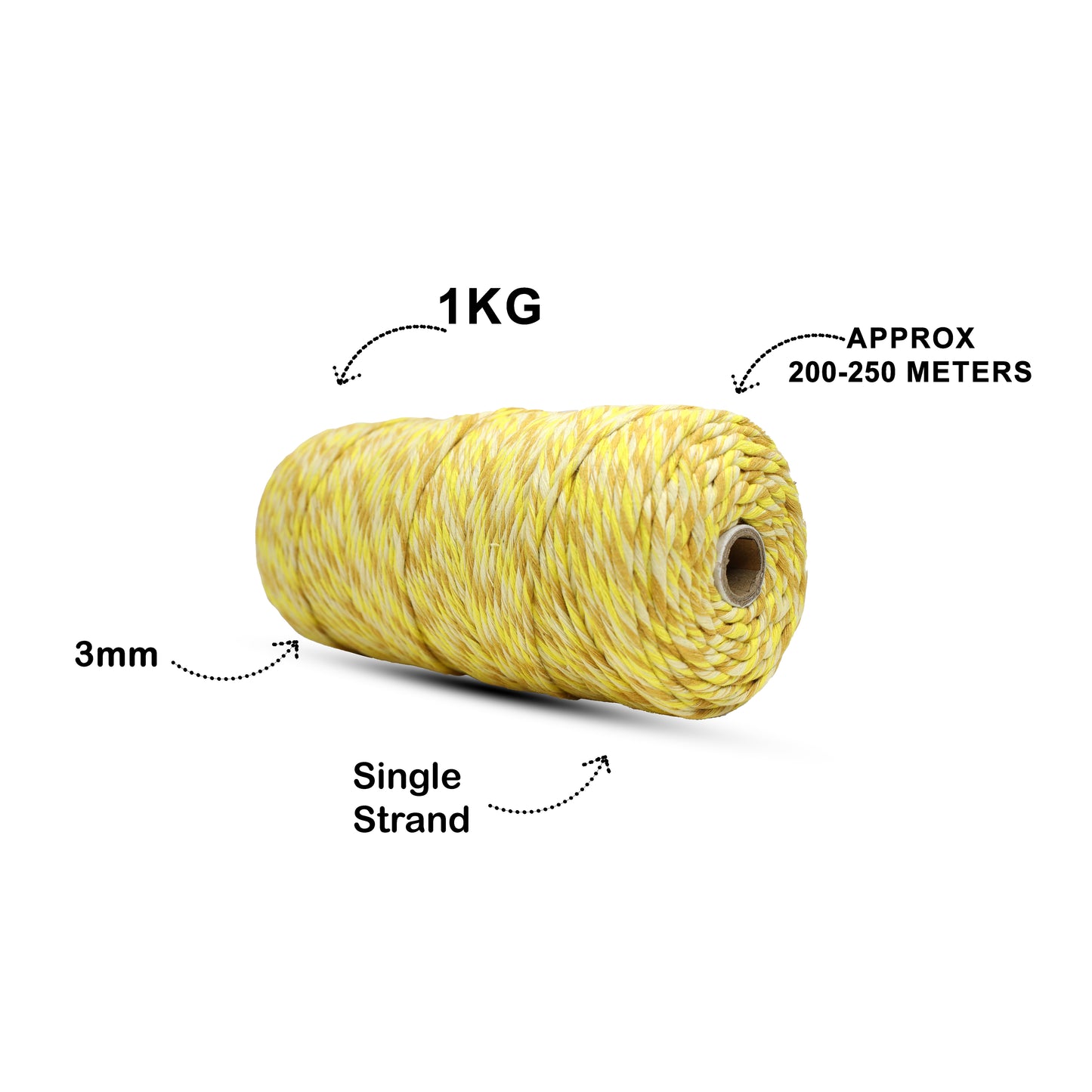 3mm Single Strand Multicolor | Sunny Bloom | Approx 200 - 250 Metres | 1kg Spool