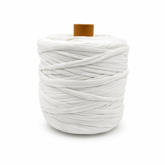 Soft TShirt Yarn Roll | 500grams |White Colour| Perfect for Macramé, Crochet & DIY Projects
