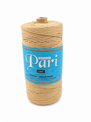 3mm Braided Polyester Outside Cotton Inside |Beige| 200-250 Meters | 1Kg