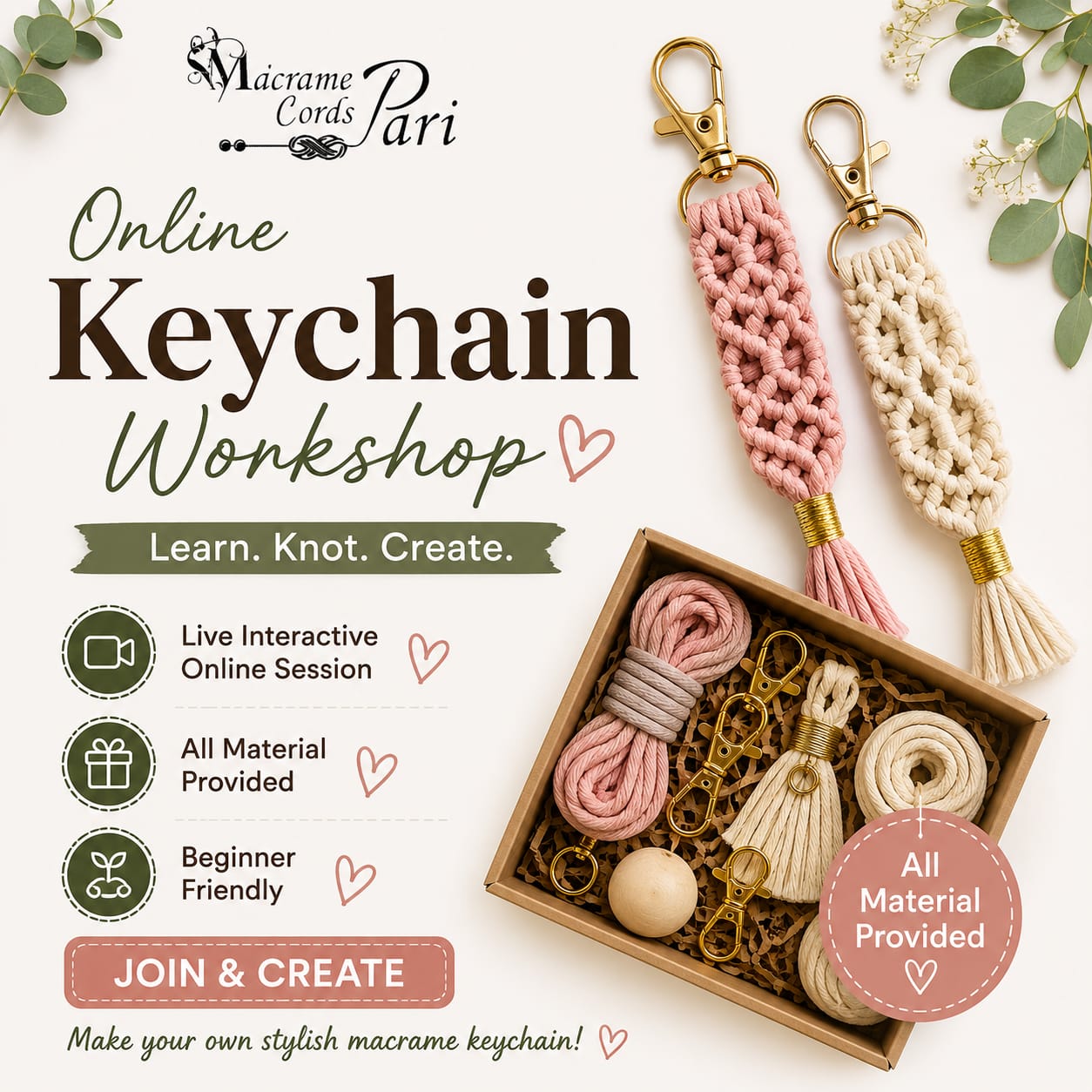 Online Keychain Workshop