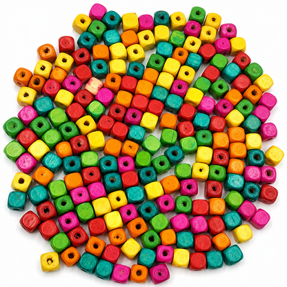 Colourful Wooden Beads (Pack of 20)