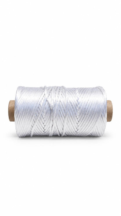 Malai Dori | White Colour | Shiny Decorative Cord | Spool