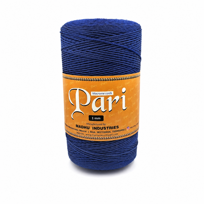 1mm Braided Polyester Outside Cotton Inside |Royal Blue| 750-800 meters| 1Kg