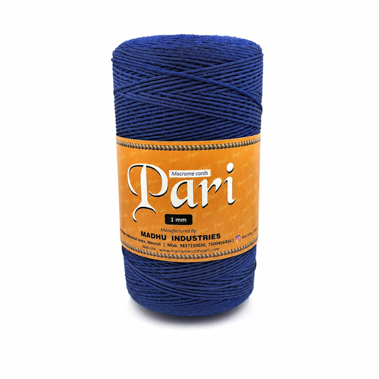 1mm Braided Polyester Outside Cotton Inside |Royal Blue| 750-800 meters| 1Kg