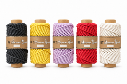3mm Twisted (3ply) | 5 Random Colour Pack| 100gm | Cotton