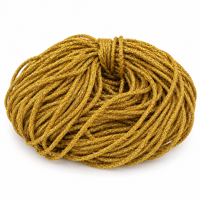 4mm Braided| Glitter Cord |Golden| 1Kg