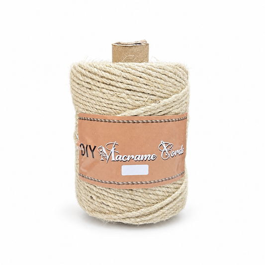 3mm Twisted (3Ply) | Jute Rope |70 Metres | 250gm Spool